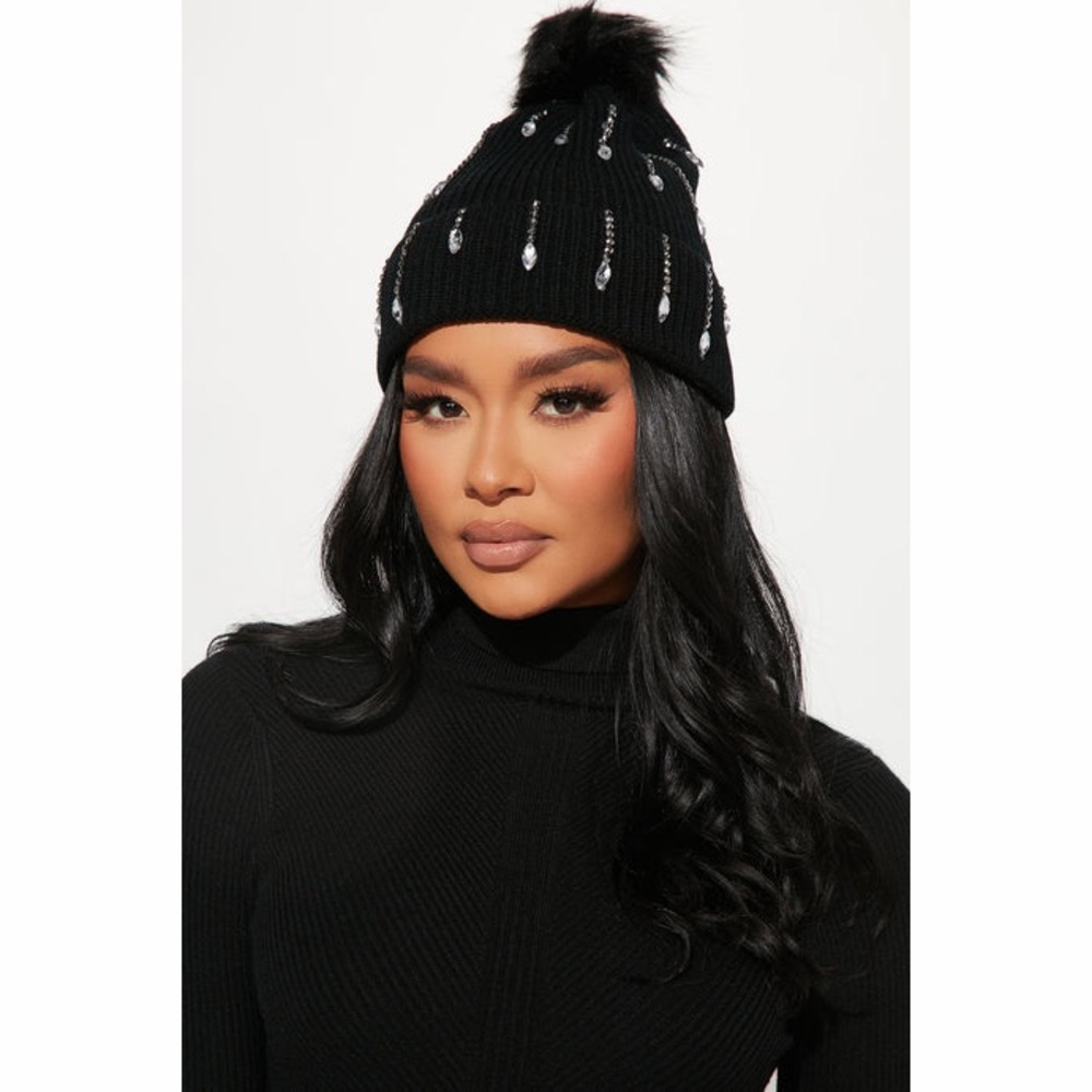 Fashion Nova Rhinestone Beanie